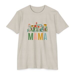 Cream Short Sleeve Tee with Floral Graphic